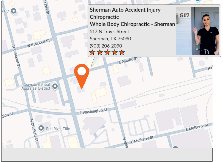 Sherman Auto Accident Injury Chiropractic's location on google map