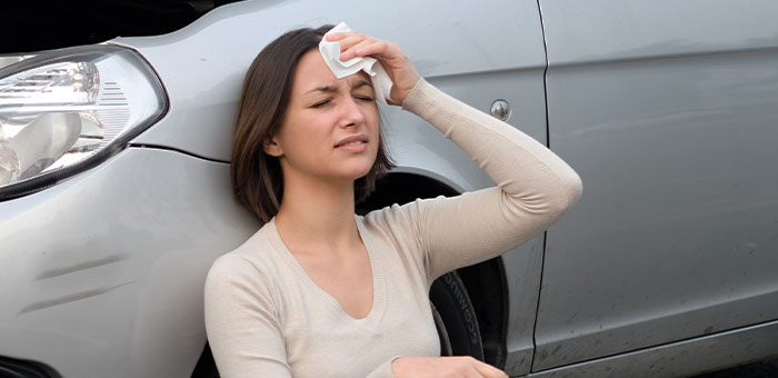 patient with dizziness needing auto accident chiropractor in Sherman
